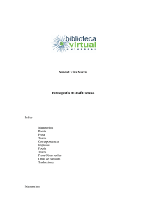 Bibliografía de José Cadalso - Biblioteca Virtual Universal