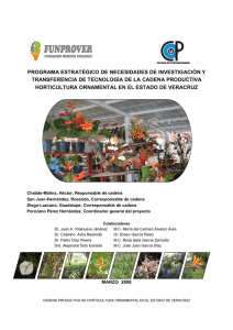Cadena horticultura ornamental - Fundación Produce Veracruz, AC