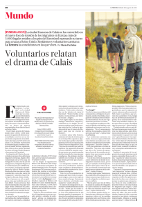 Voluntarios relatan el drama de Calais