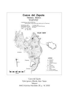 Cueva del Zapote Ejido Ignacio Allende, Mpo. Teapa Tabasco