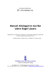 Manuel Altolaguirre escribe sobre Ángel Lázaro