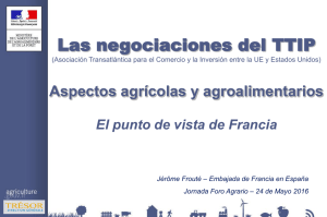 Aspectos Agrícolas y Agroalimentarios. El punto de vista de Francia