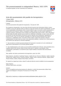 Acta del ayuntamiento del pueblo de Azcapotzalco