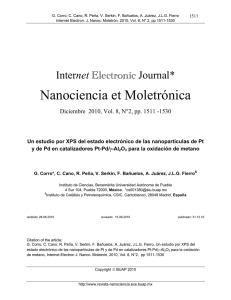 Un estudio por XPS del estado electrónico de las nanopartículas de