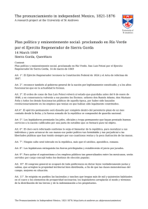 Plan polÃ tico y eminentemente social: proclamado en RÃ o Verde