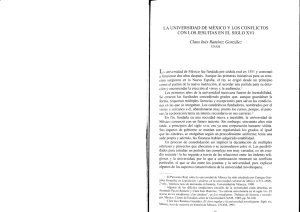 la universidad de méxico y los conflictos con los jesuitas en el siglo xvi