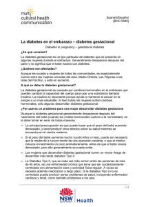 Diabetes in pregnancy – gestational diabetes (Spanish)