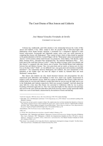 The Court Drama of Ben Jonson and Calderón