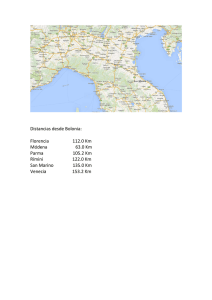Distancias desde Bolonia: Florencia 112.0 Km Módena 63.0 Km