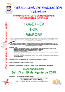 TOGETHER FOR MEMORY - Ayuntamiento de Carmona