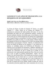 SANCHO IV Y LOS AÑOS DE TRANSICIÓN
