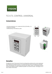 TC3-CTL Control Universal - Vision | Productos para instalaciones