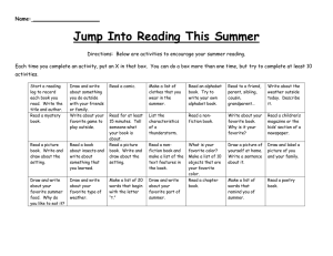 Jump Into Reading This Summer