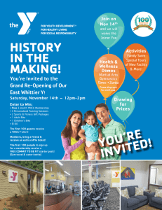 history in the making! - YMCA of Greater Whittier