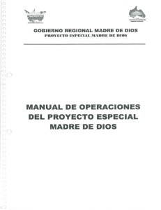 manual de operaciones del proyecto especial madre de dios