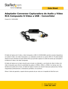 Adaptador Conversor Capturadora de Audio y Vídeo