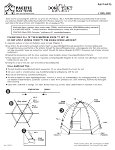 3-Pole Dome Tent Instructions
