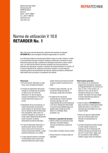 Norma de utilización V 10.0 RETARDER No. 1