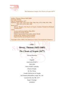 Otway, Thomas (1652-1685) The Cheats of Scapin (1677)