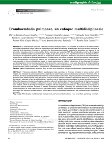 Tromboembolia pulmonar, un enfoque multidisciplinario