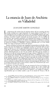 La estancia de Juan de Anchieta en Valladolid. - Gobierno