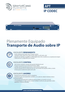 Plenamente Equipado Transporte de Audio sobre IP