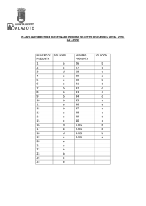 NUMERO DE PREGUNTA SOLUCIÓN NUMERO PREGUNTA