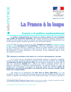 L`environnement en France - Francia y la política medioambiental