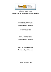 NÚCLEO ELECTRICO SUBSECTOR ELECTRICIDAD Y