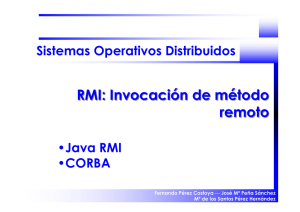 RMI: Invocación de método remoto RMI: Invocación de método remoto