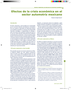 Efectos de la crisis económica en el sector automotriz mexicano