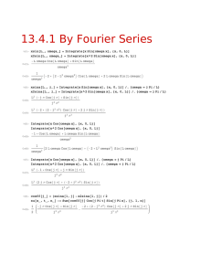 13.4.1 By Fourier Series