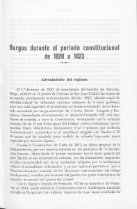 Burgos durante ei periodo constitucional de 1829 a 1823