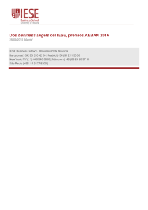 Dos business angels del IESE, premios AEBAN 2016