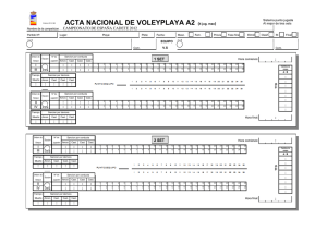 ACTA NACIONAL DE VOLEYPLAYA A2 (4 jug. max)