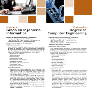 Grado en Ingeniería Informática Degree in Computer Engineering