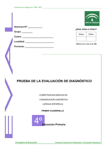 PRUEBA DE LA EVALUACIÓN DE DIAGNÓSTICO