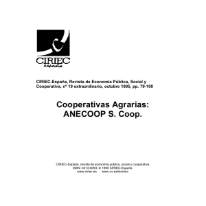 Cooperativas Agrarias: ANECOOP S. Coop. - CIRIEC