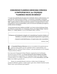 COMUNIDAD FLAMENCA MEXICANA CONVOCA A PARTICIPAR EN EL 1er