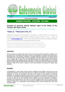 Practical of physical activity between aged of the Valley of the