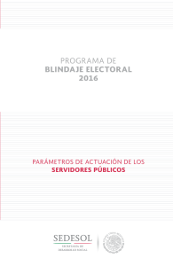 PROGRAMA DE BLINDAJE ELECTORAL 2016