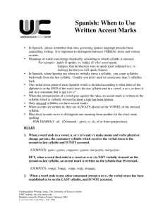 Spanish: When to Use Written Accent Marks