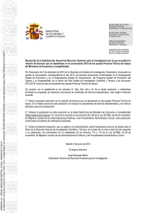 Resolución de técnicos desestimados. PTA 2015