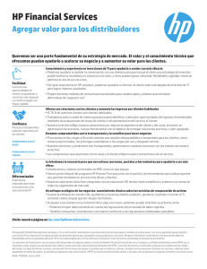 Adding value for Channel Partners - HP Financial Services (Spanish
