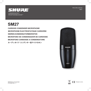 SM27 Side-Address Condenser Microphone User Guide