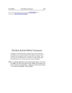 Escritos de José María Casasayas / Coloquios y congresos - H-Net