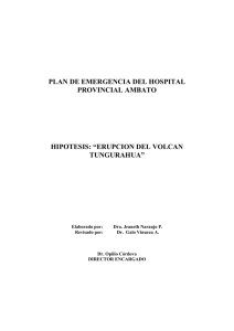 Plan de emergencia del hospital de Ambato