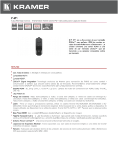 Caja Montaje Activa - Transmisor HDMI sobre Par Trenzado para