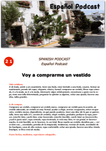 Voy a comprarme un vestido - Español Podcast / Spanishpodcast