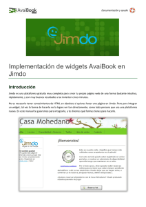 Implementación de widgets AvaiBook en Jimdo